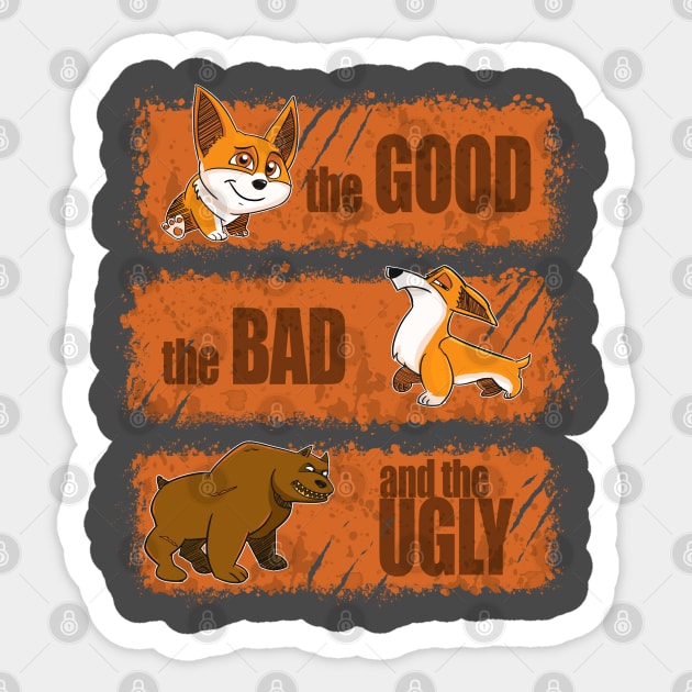 The Good The Bad and the Ugly Sticker by peekxel